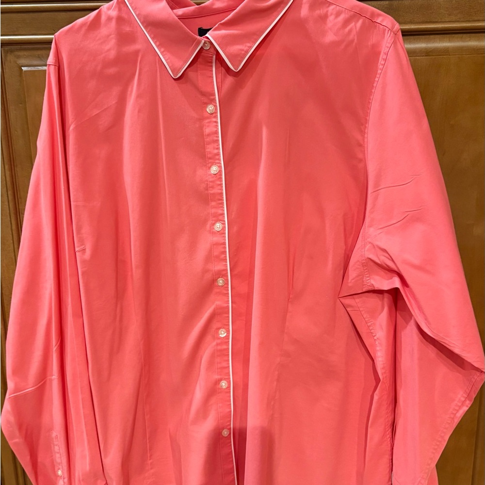 Lands' End Women’s Blouse Coral size 26W EUC